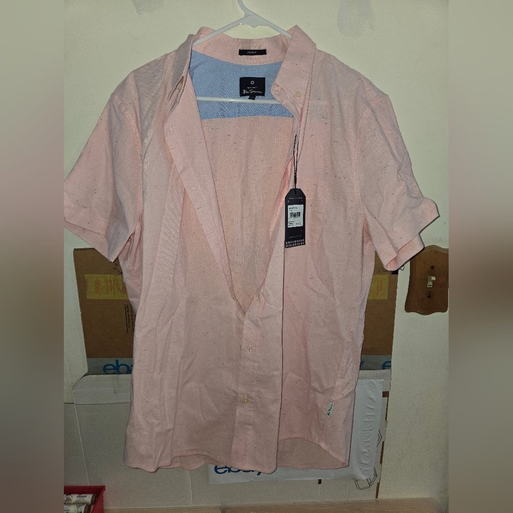 The Original Ben Sherman Stretch Size LG Men's NWT Button Down